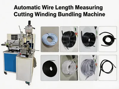 Macchina automatica per misurare, tagliare, avvolgere e raggruppare fili JW-F01 Thumb