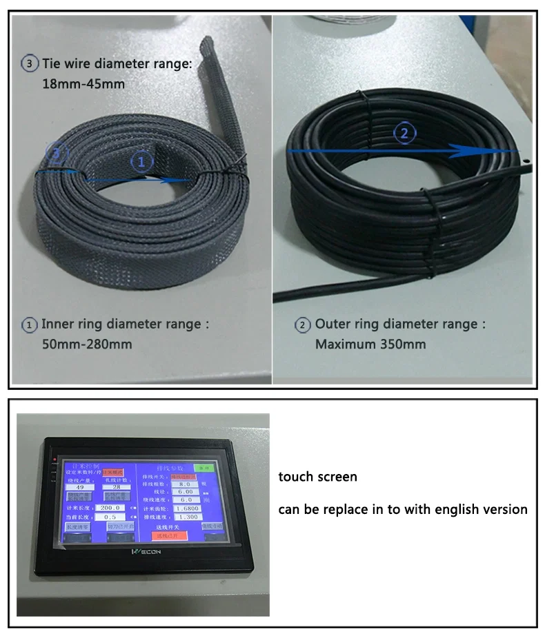 sample of Semi-automatic cable cutting winding meter counting machine