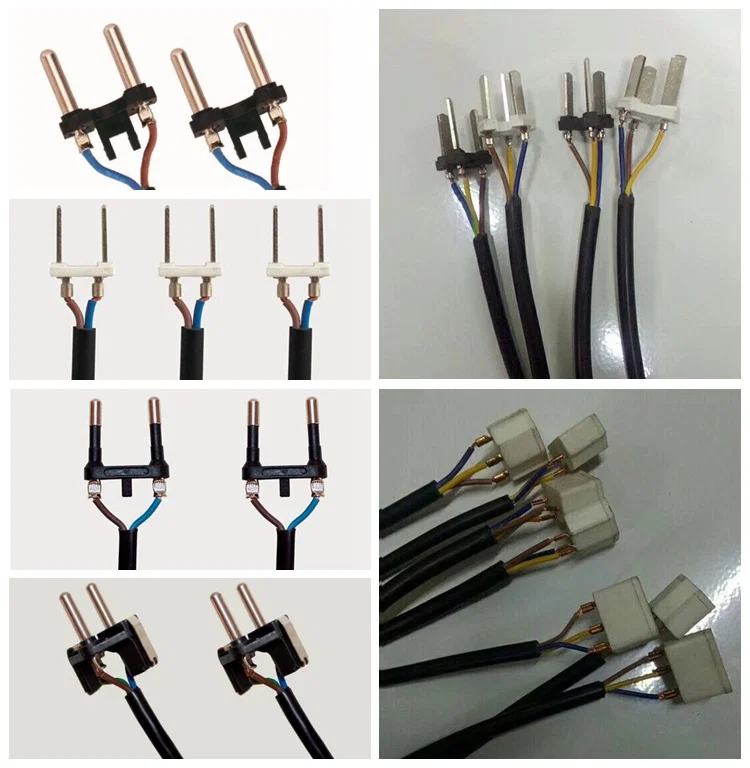 Macchina per la produzione di cavi di alimentazione completamente automatici negli Stati Uniti, macchina per la produzione di cavi per cavi di alimentazione con spina europea, macchina per la crimpatura della spelatura del taglio del cavo di alimentazione 