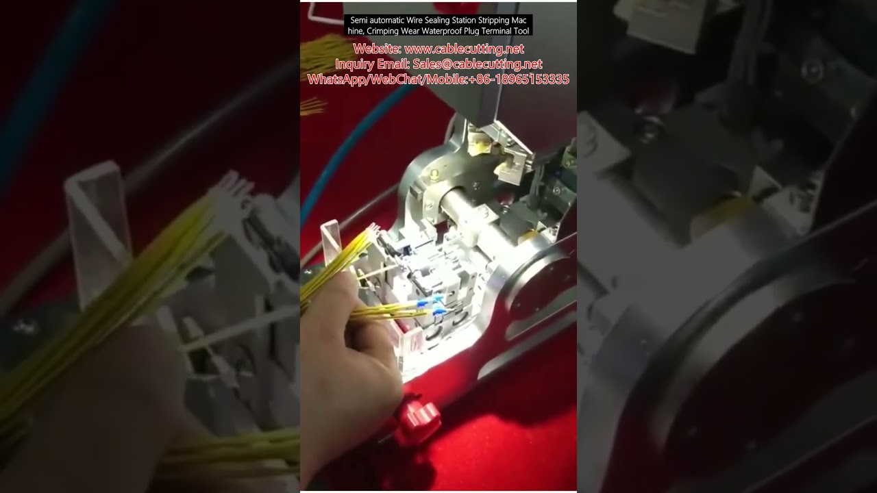 Semi-Automatic Wire Sealing Station Stripping and Crimping Machine with Waterproof Plug Terminal Tool