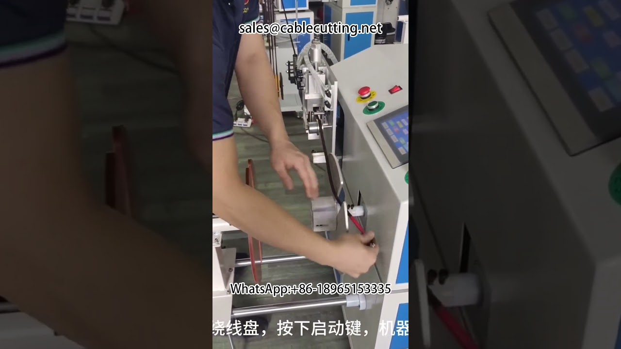 Macchina automatica per conteggio, taglio, avvolgimento e legatura di cavi e fili