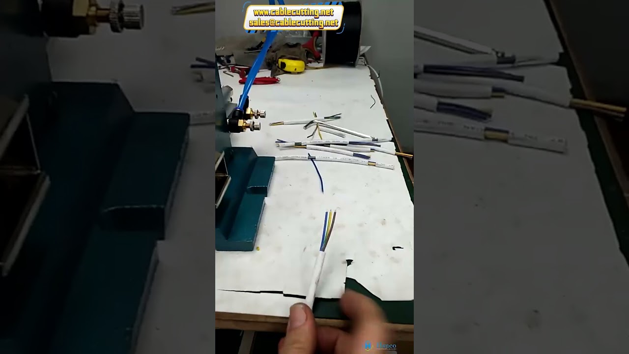 Macchina spellafili verticale 4F pneumatica per cavi multipolari e guaina - Spellacavi industriale