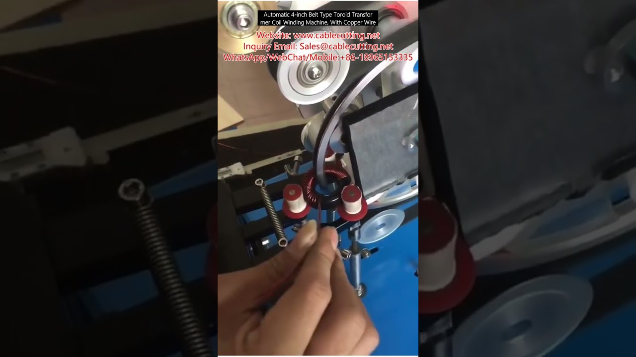 Macchina avvolgitrice automatica per bobine toroidali a cinghia da 4 pollici, con filo di rame