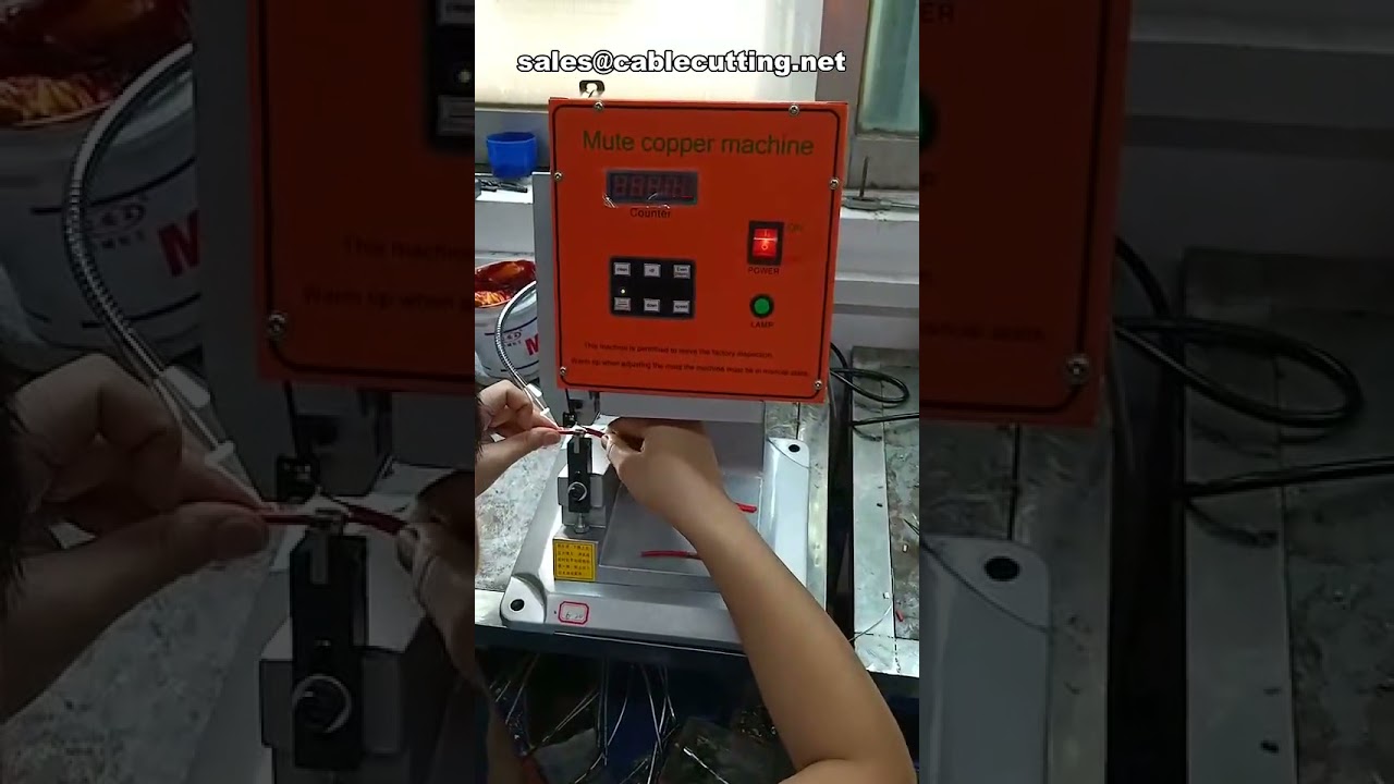 Macchina per crimpatura silenziosa a nastro di rame per giunzione e splicing di cavi, spellatura fili di rame