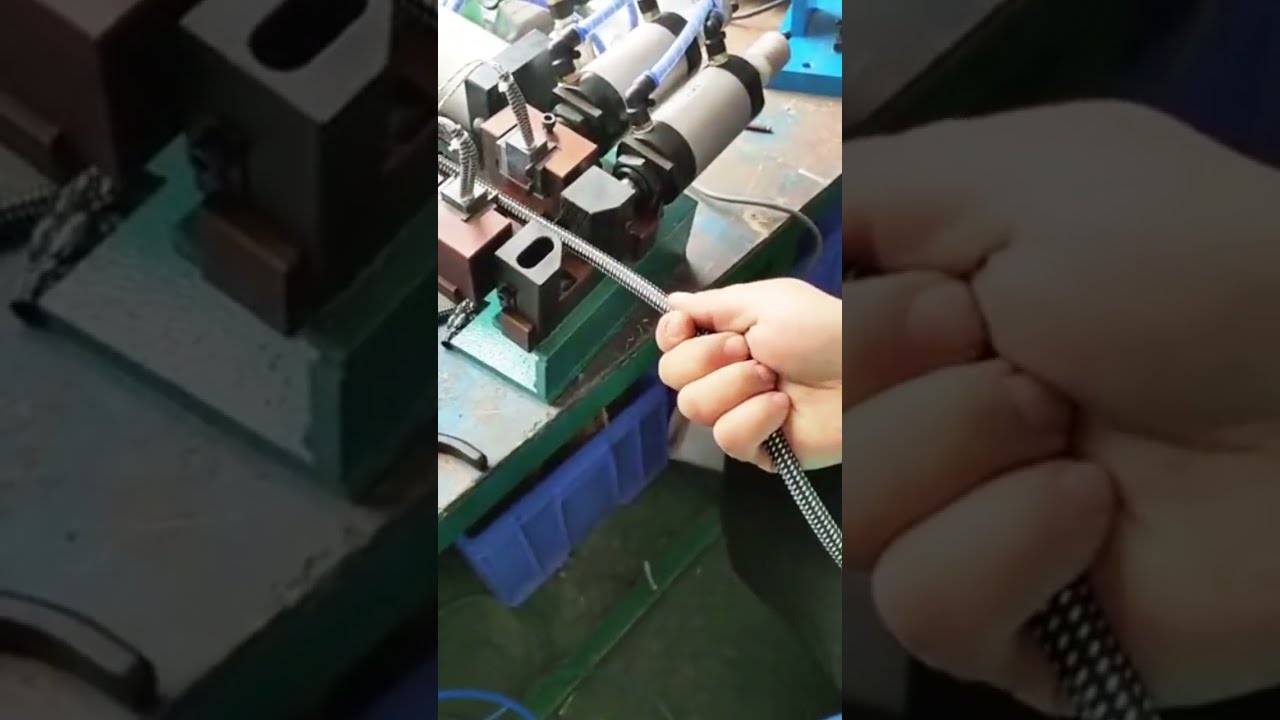 Macchina Termica Pneumatica per Spellatura Fili Intrecciati - Video Reale di Funzionamento #macchina #fabbrica