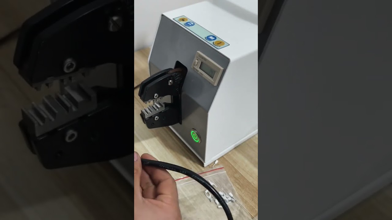 Macchina Crimpatrice Elettrica per Terminali con Dado Personalizzato | Soluzione per Tubi e Terminali Nudi #fabbrica #macchina